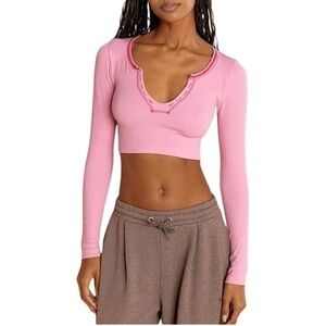 Urban Outfitters Ribbed Pink Top